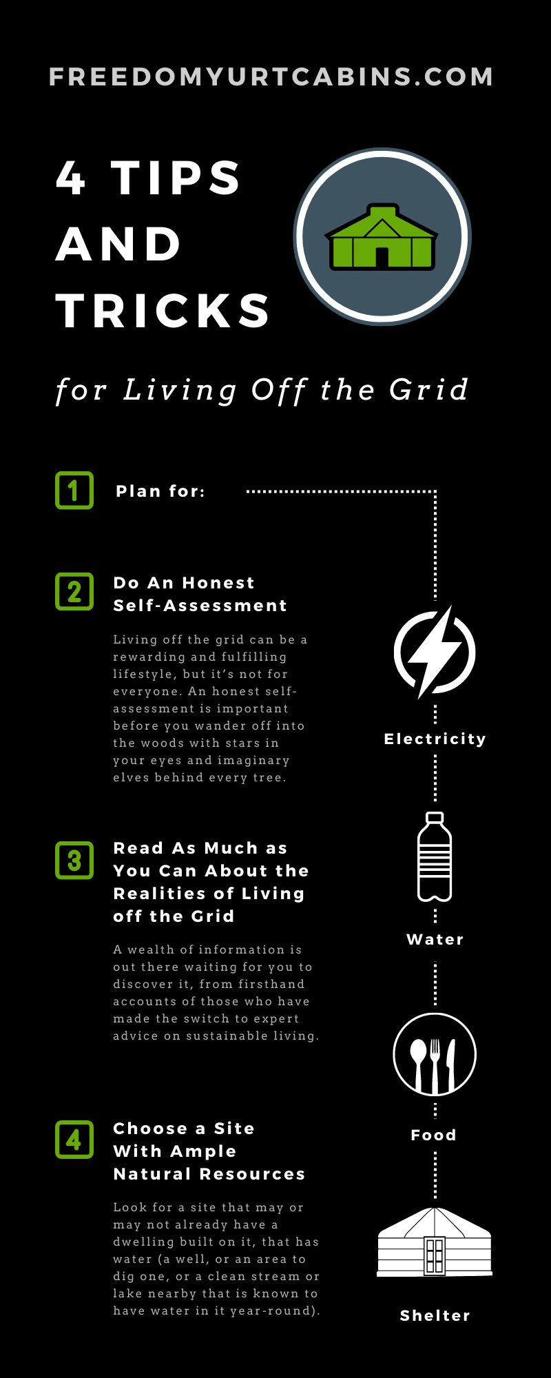 4 Tips and Tricks for Living Off the Grid