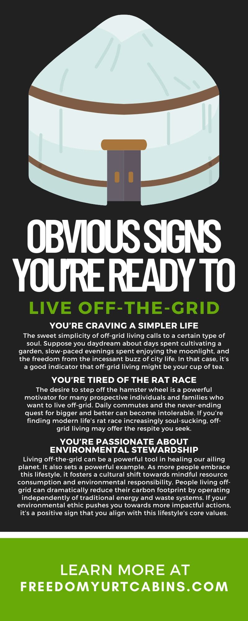 7 Obvious Signs You’re Ready To Live Off-the-Grid